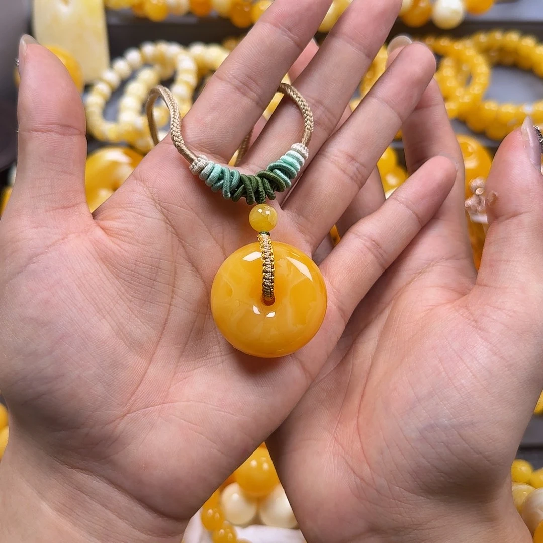 琥珀珠宝奇石未镶嵌平安扣