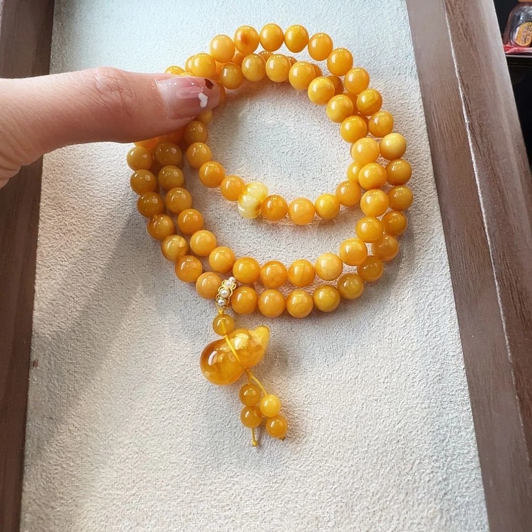 蜜蜡未镶嵌手链蜜蜡7.7mm