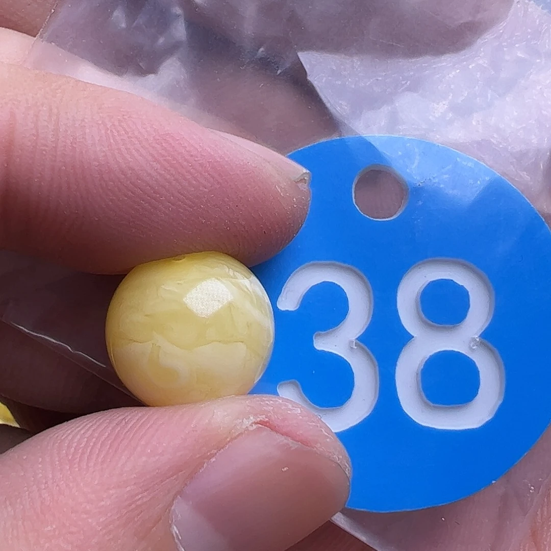 蜜蜡未镶嵌珠宝奇石13.9mm微花粉