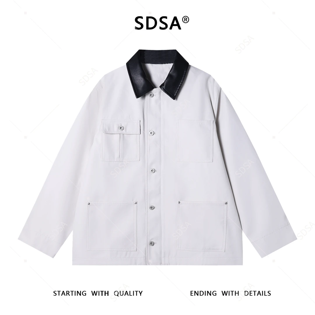 SDSA男士秋冬新款痞帅男装美拉德风工装夹克翻领多口袋复古上衣