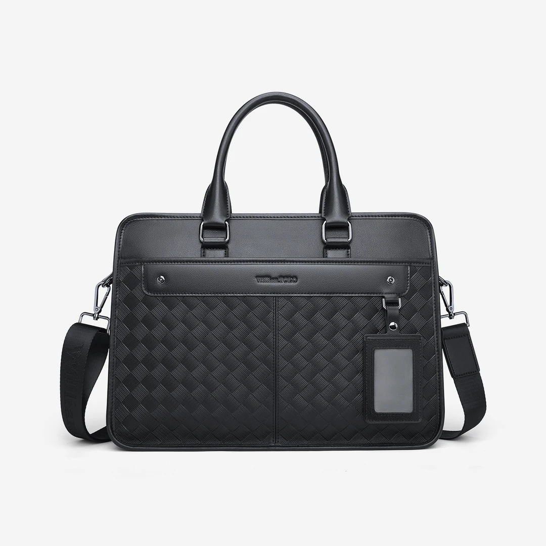 英皇保罗真皮手提公文包商务男士出差便携单肩斜挎包轻奢潮流男包