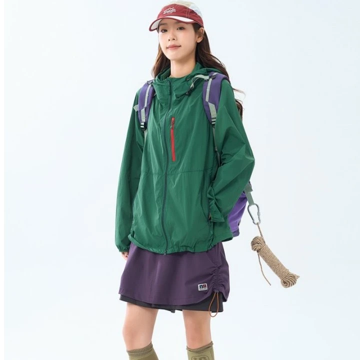 防晒衣UPF100+原纱防晒 户外透气宽松休闲连帽皮肤衣防晒 情侣款