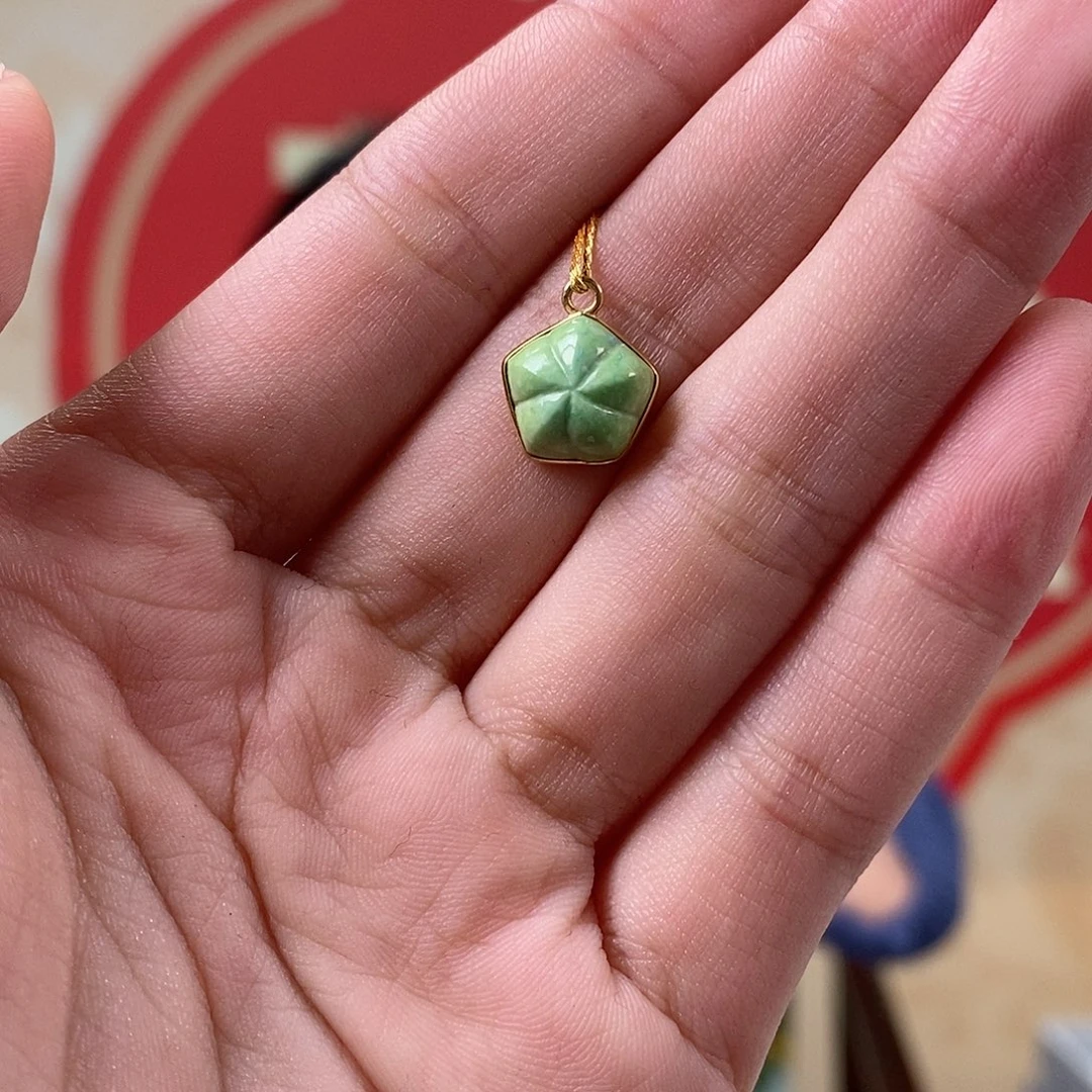 绿松石18K金镶嵌珠宝奇石