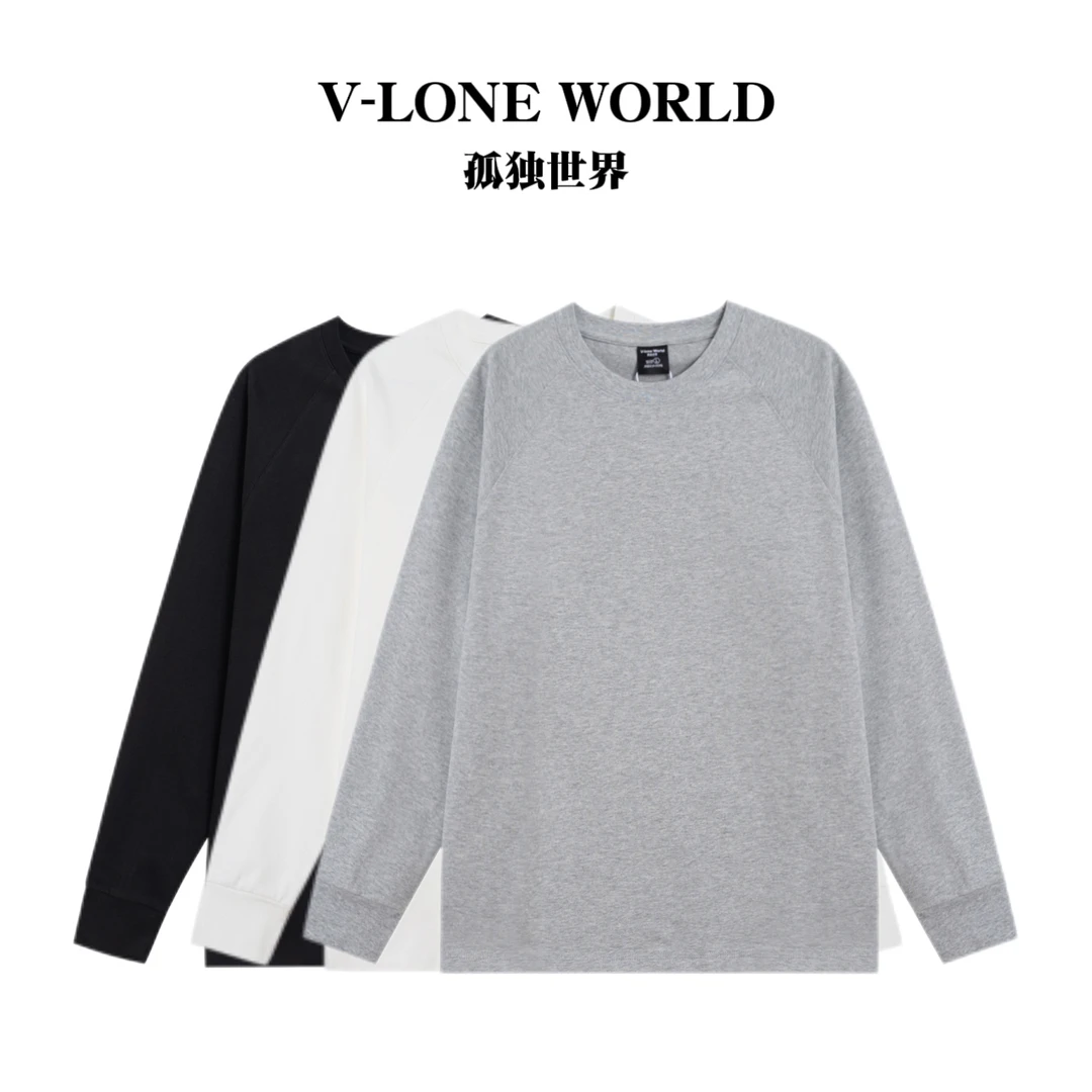 「插肩袖 」100棉加厚磨毛保暖长袖卫衣 松弛感 大版宽松上衣打底衫