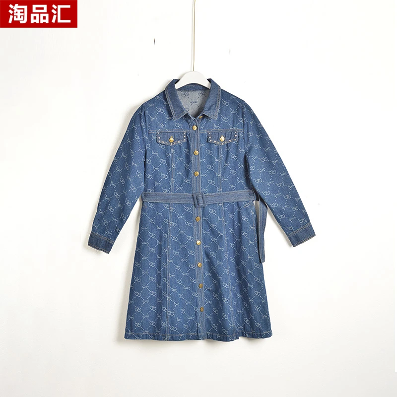 GPE3【专柜捡漏】中高端时尚女装DQB-连衣裙0000-牛仔蓝
