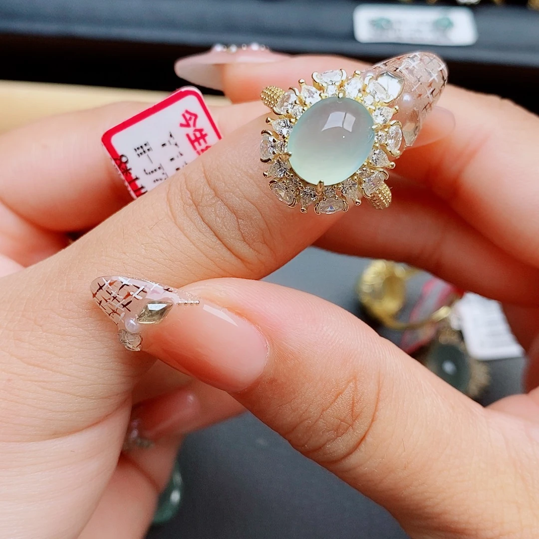 暴***神翡翠戒指银S925镶嵌111111