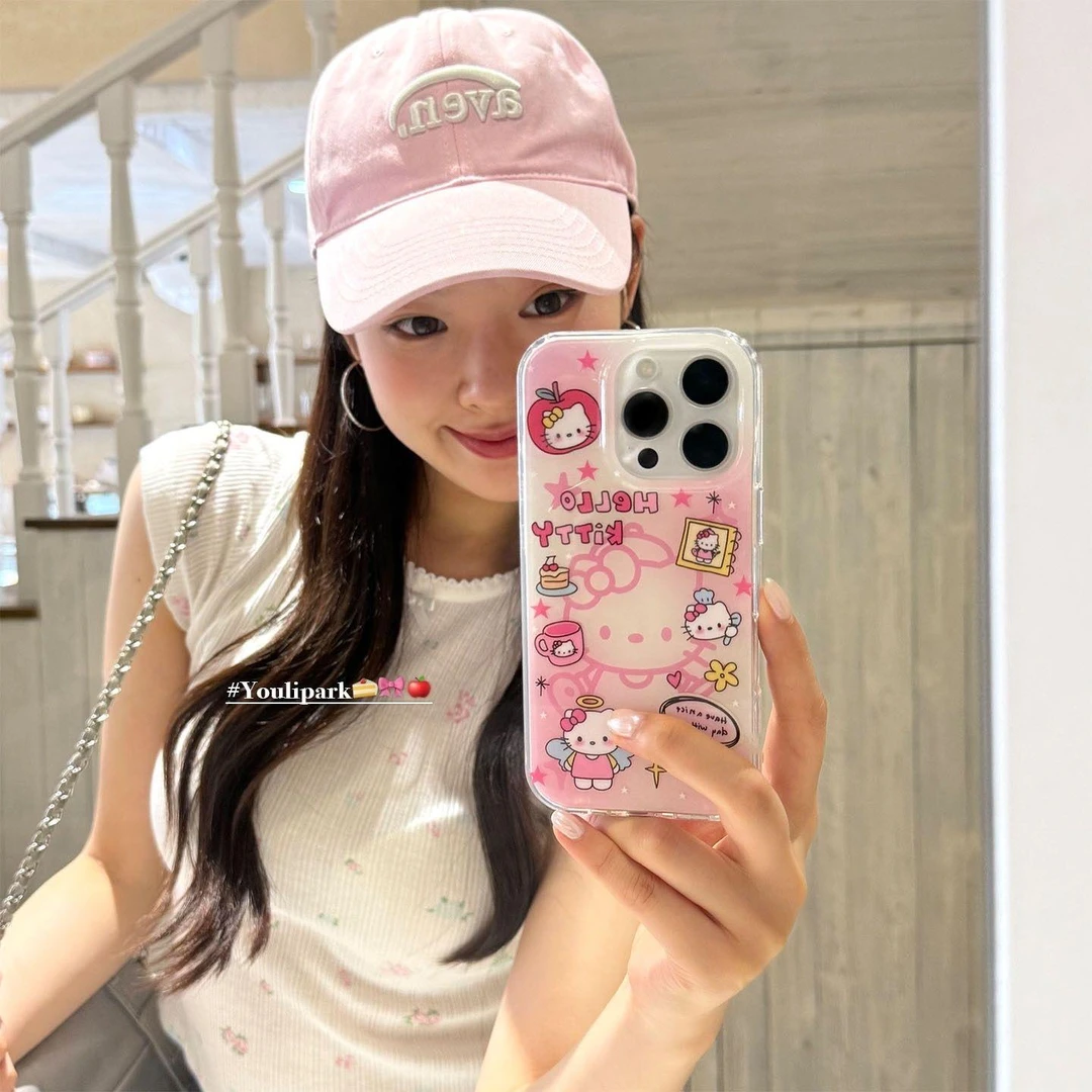 IMD重影凯蒂适用iphone16苹果15果冻手机壳小米OPPOVIVO荣耀