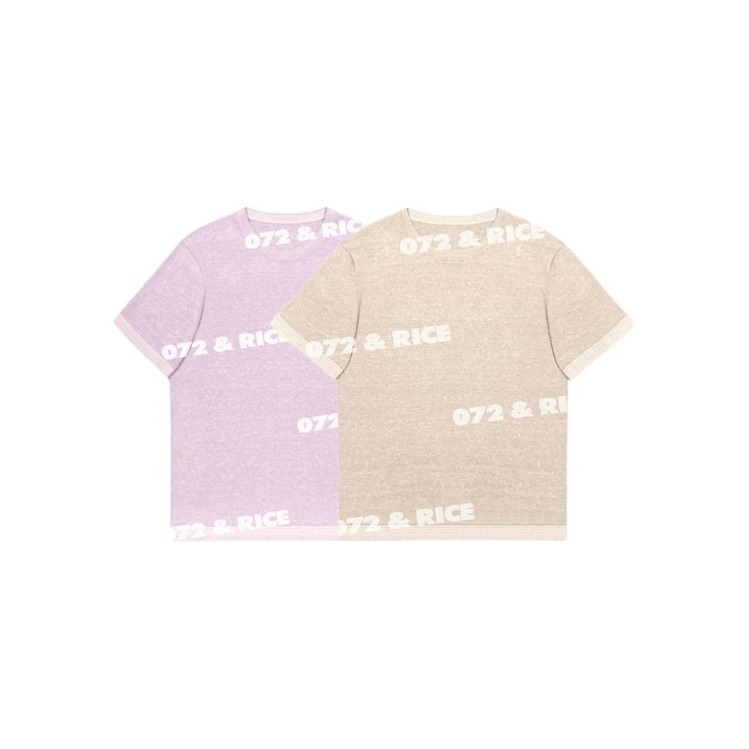 072 & RICE【流沙】亚麻+绵羊毛 夏季圆领短袖针织衫 A-32MM015