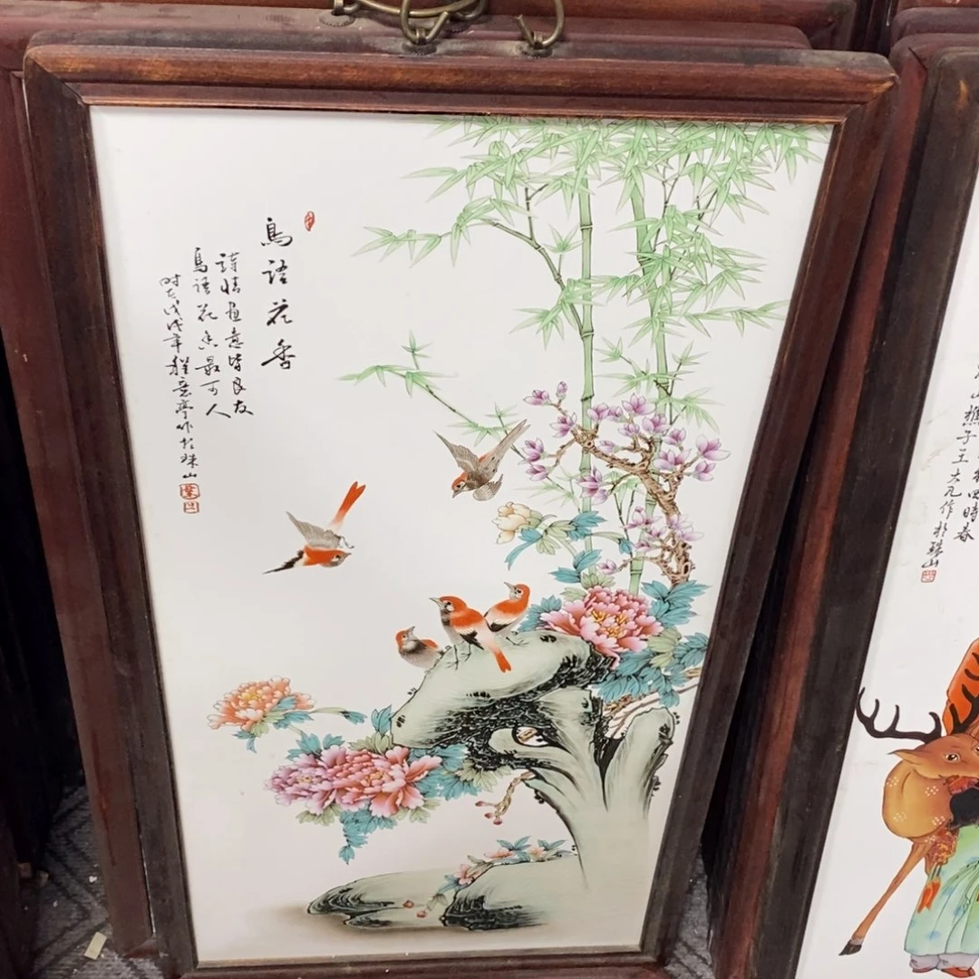 瓷片86*46 景德镇瓷板画柴窑烧制