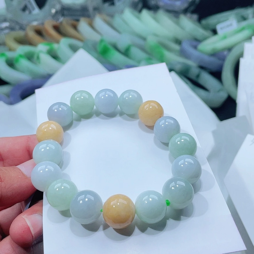 翡翠未镶嵌手链天然翡翠