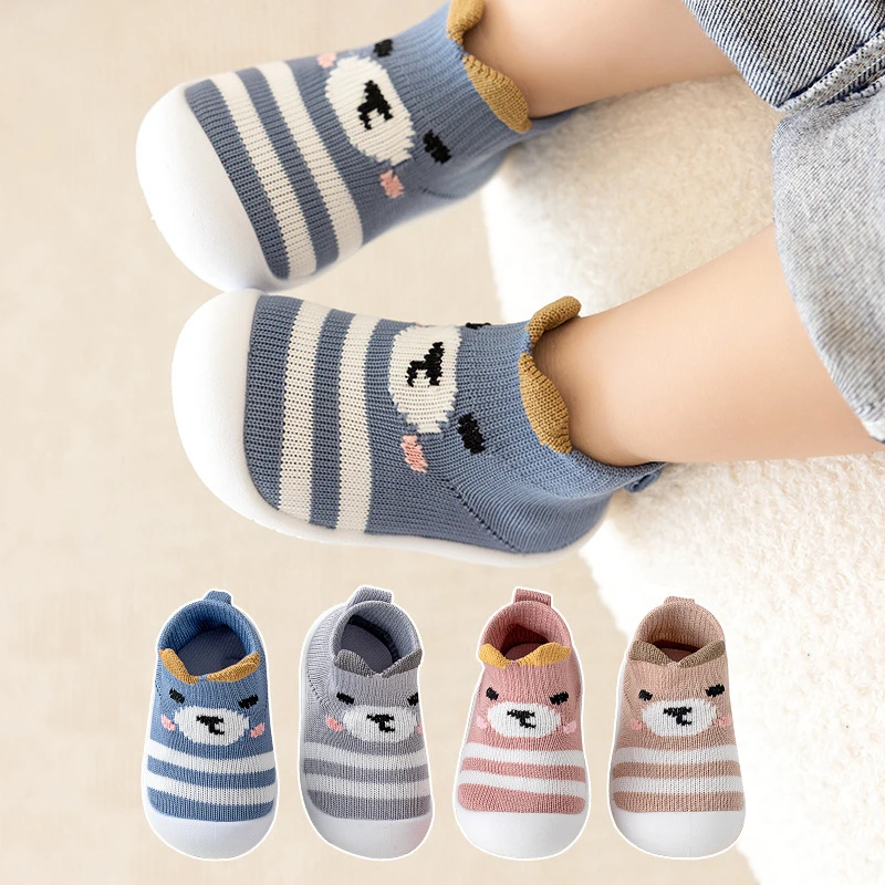 步前鞋学步鞋春秋针织透气轻薄软底防滑防掉一脚蹬婴儿鞋子外穿鞋