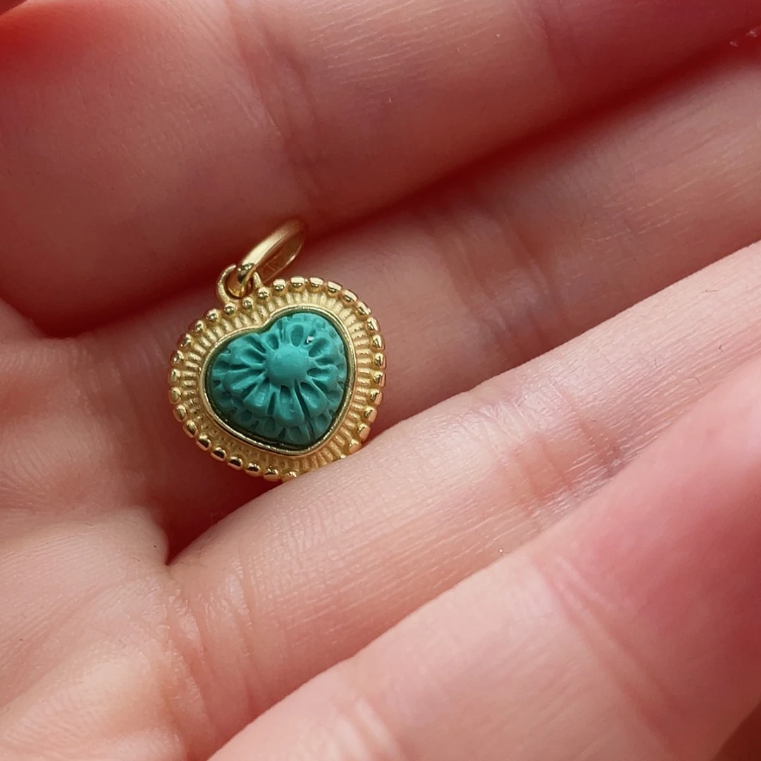 绿松石颈饰银S925镶嵌