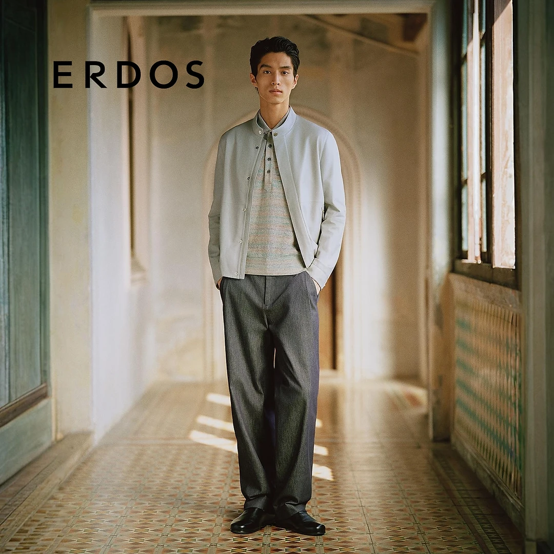 【Nappa软羊皮】ERDOS 男装皮衣立领机车复古夹克25早春