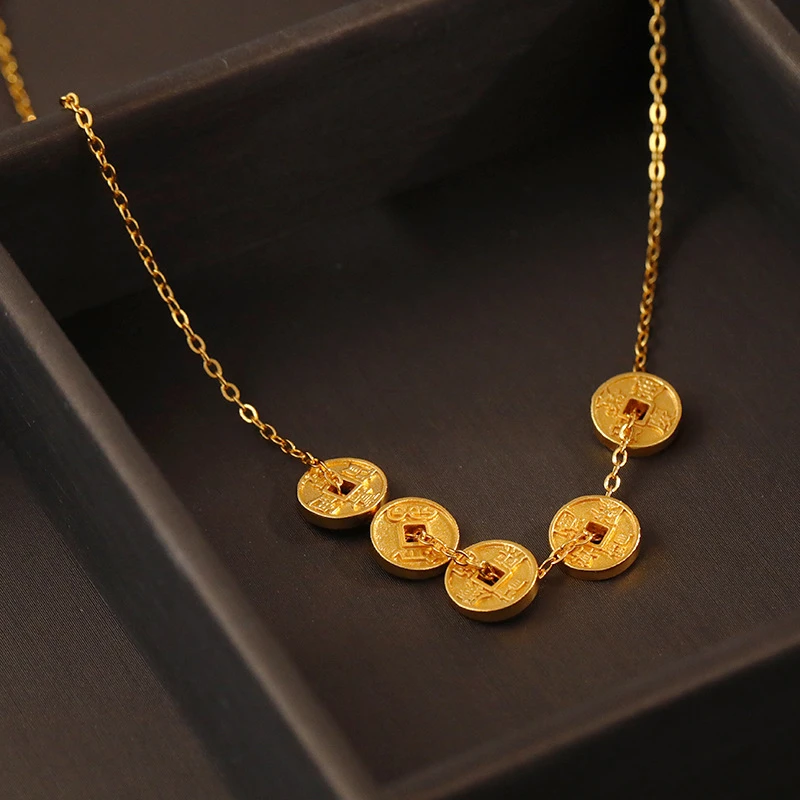 铜合金项链 BOMP设计师款财多多项链～F8688