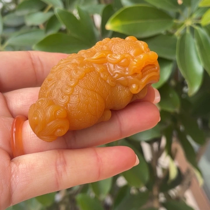 石英质玉（黄龙玉）未镶嵌手把