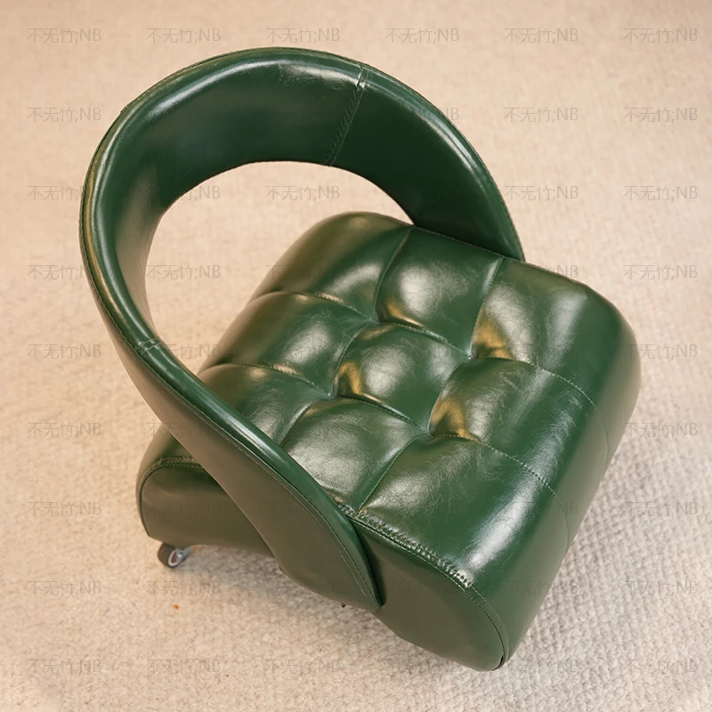 【正版加高方格绿色溜溜凳】单人沙发客厅高颜值溜溜凳沙发小凳子HX