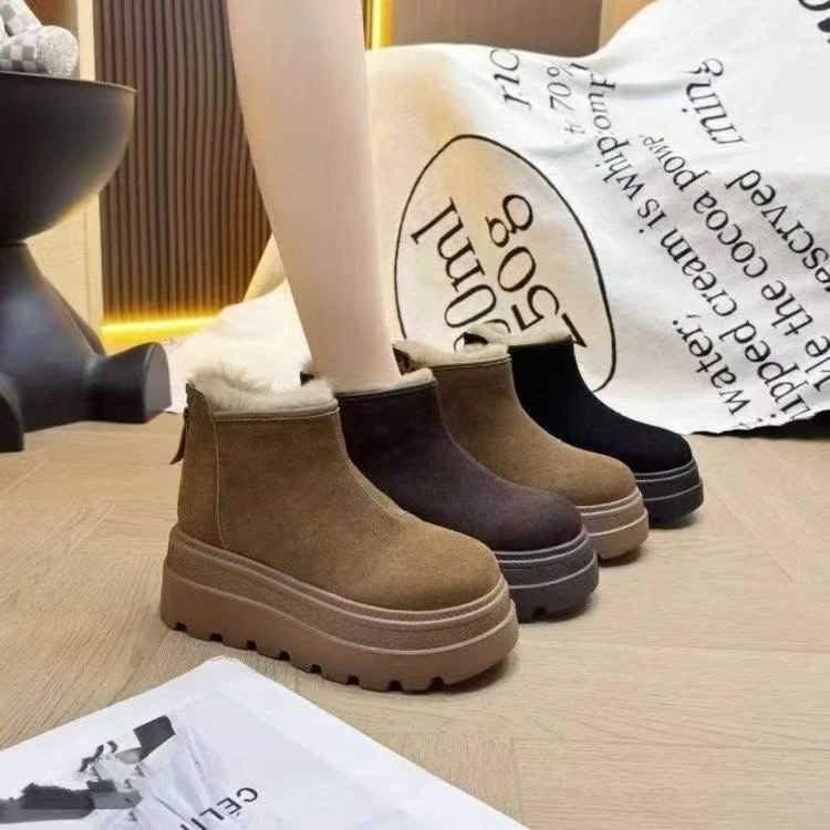英伦时尚雪地靴女靴韩版女式短筒雪地靴时尚加绒S450