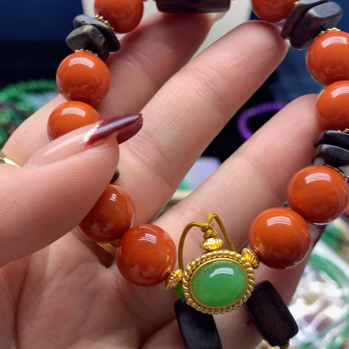 玛瑙/玉髓颈饰合金吊坠