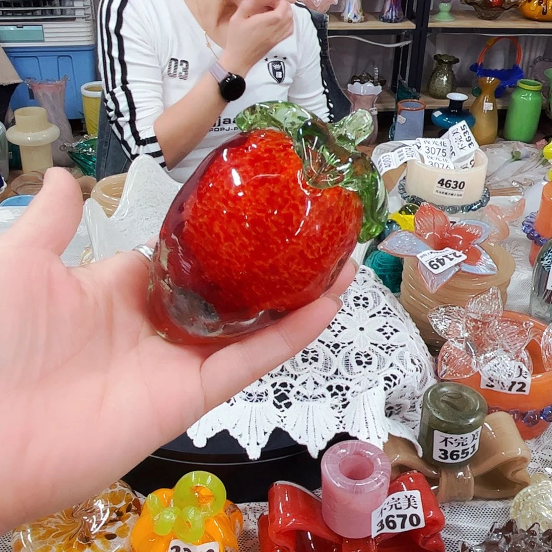 草莓 实心家悦花瓶花器摆件