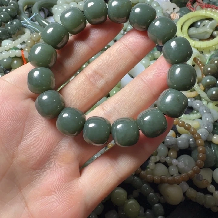 和田玉未镶嵌手链点14