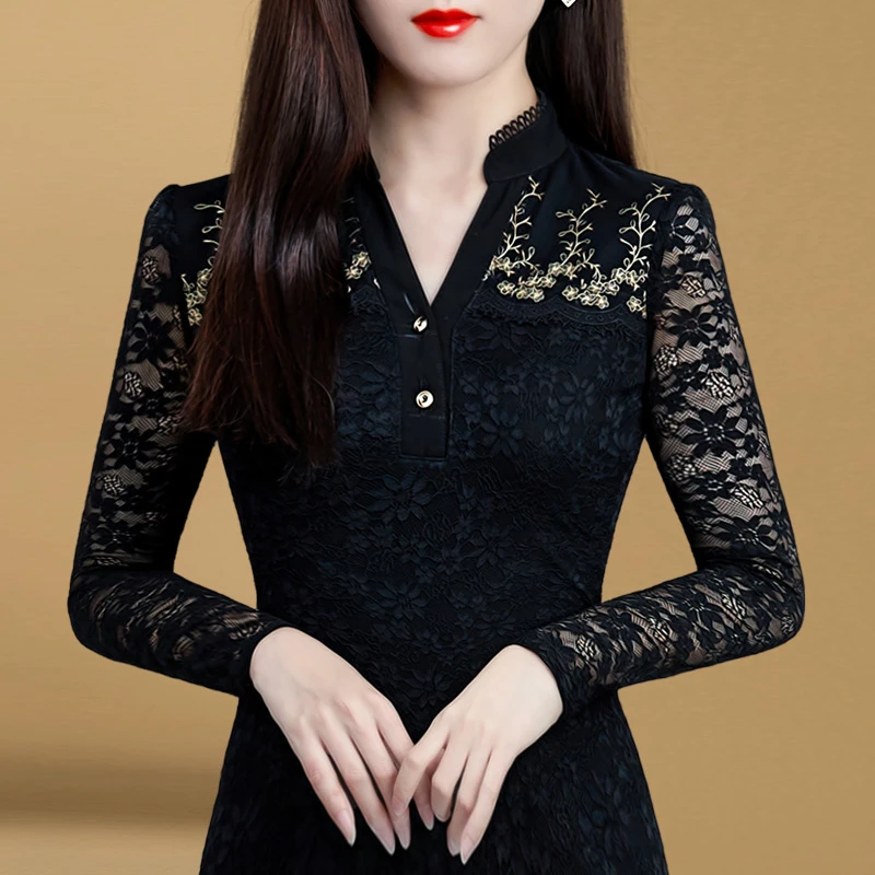 2741蕾丝打底衫长袖