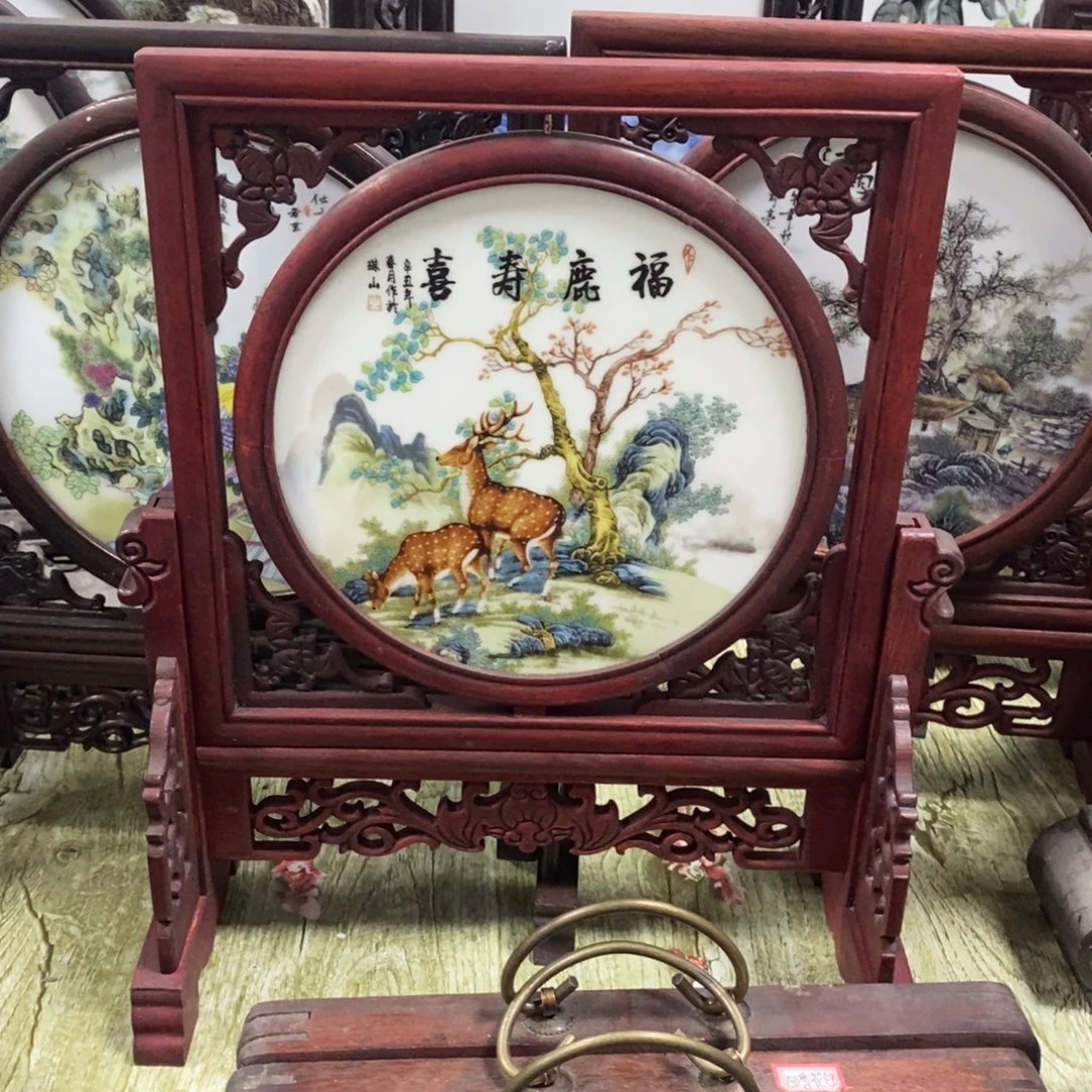 瓷片35*30 景德镇瓷板画柴窑烧制