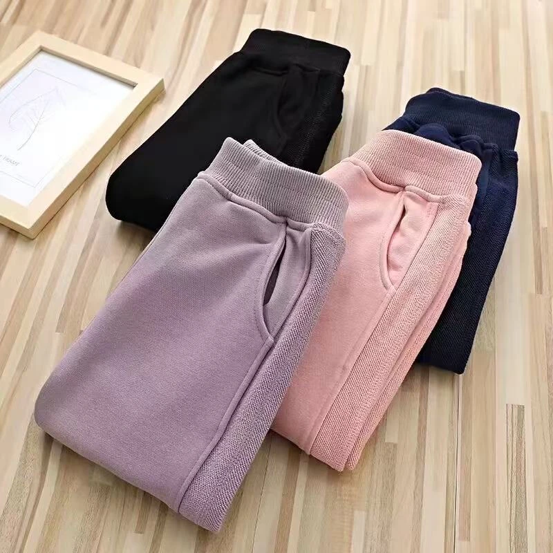 春秋季侧拼毛圈纯棉中大童休闲长裤 1154