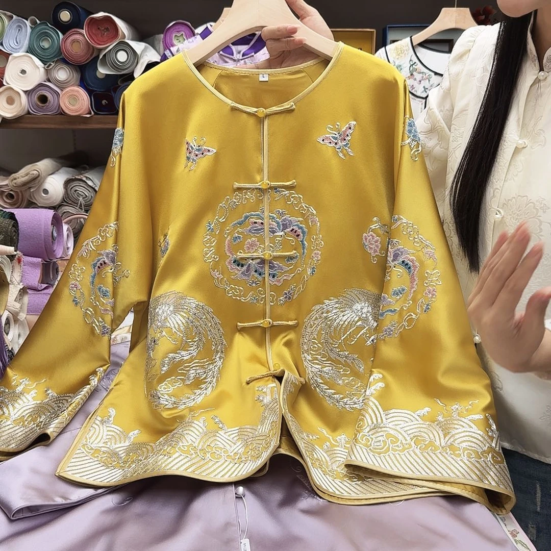 苏绣太太服12.胸围110.衣长64