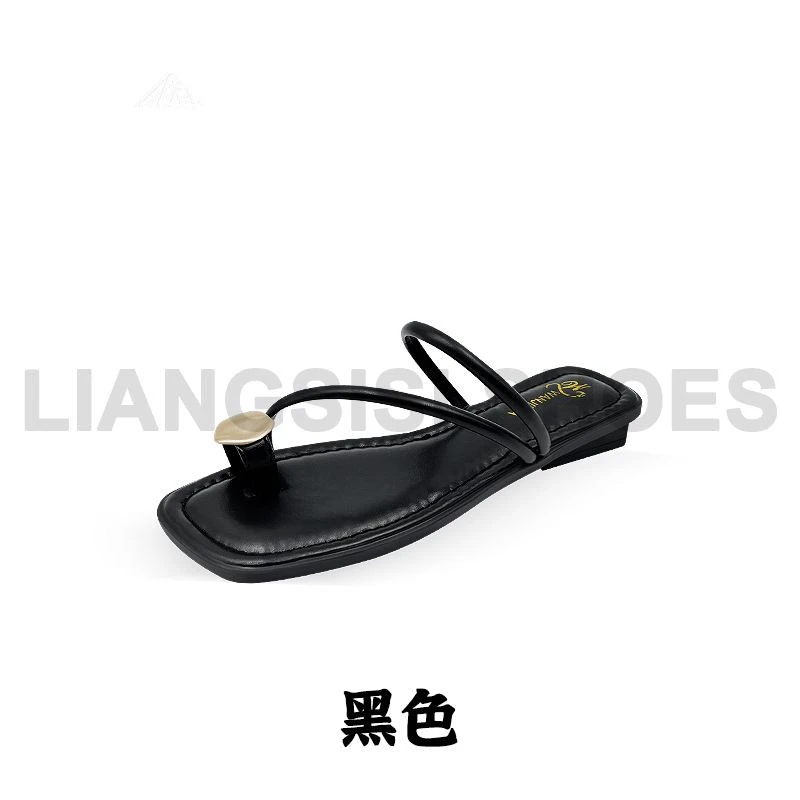 休闲风女金属装饰甜美金属人字拖一字带凉拖鞋甜辣千金风-905