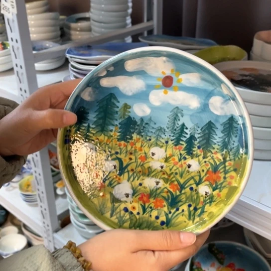 炉景德镇釉下手绘陶瓷 