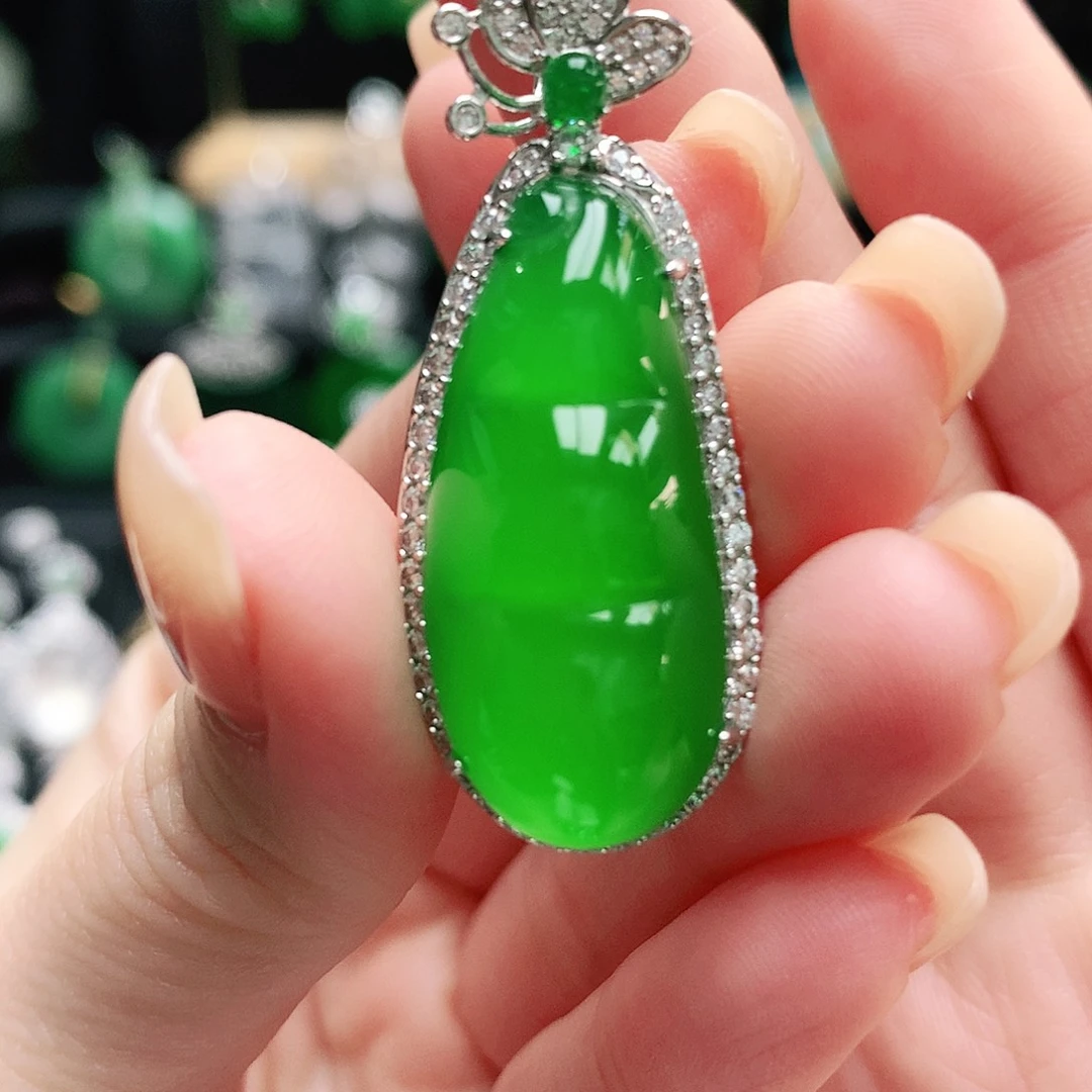 玛瑙/玉髓银S925镶嵌吊坠