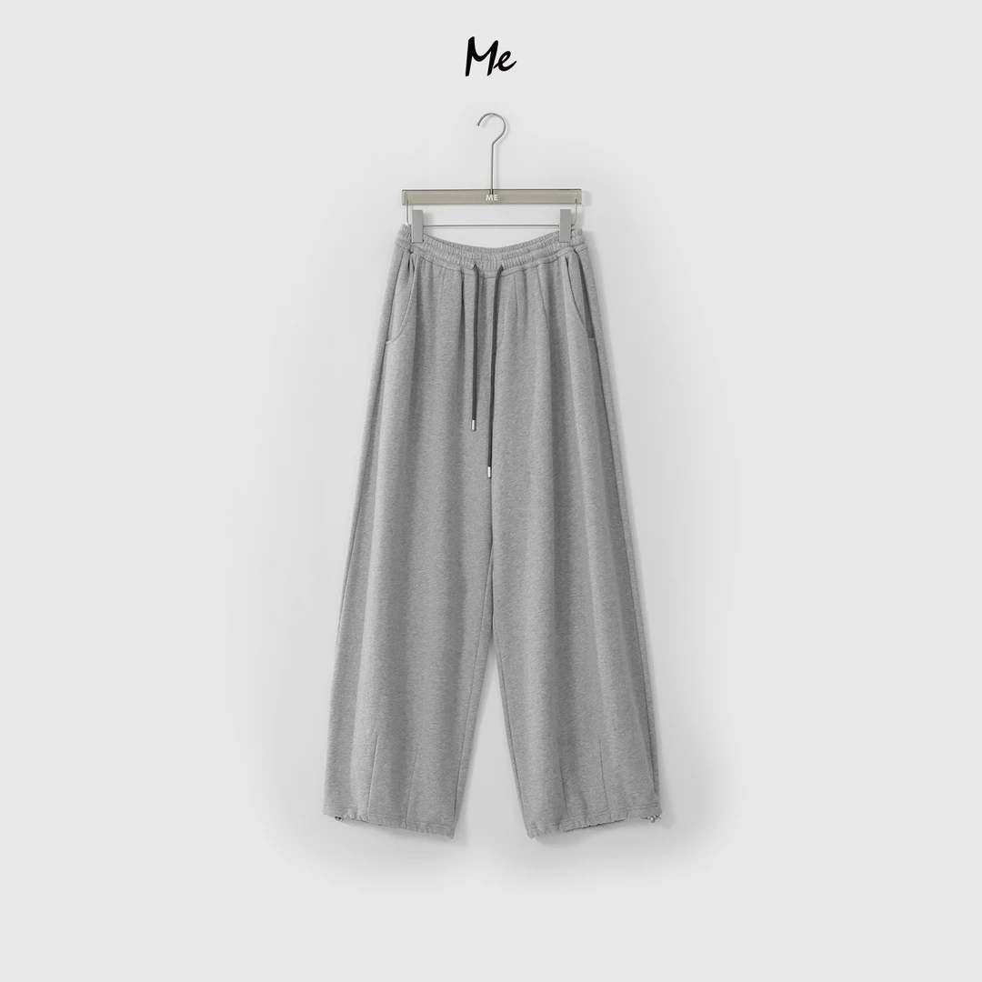 ME【香蕉灰卫裤】2025新款宽松抽绳时尚百搭品质简约休闲裤MEQS0533