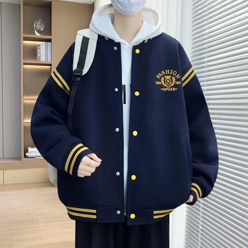 春秋季棒球服外套男孩13初中学生潮牌帅气15岁青少年大童男装夹克