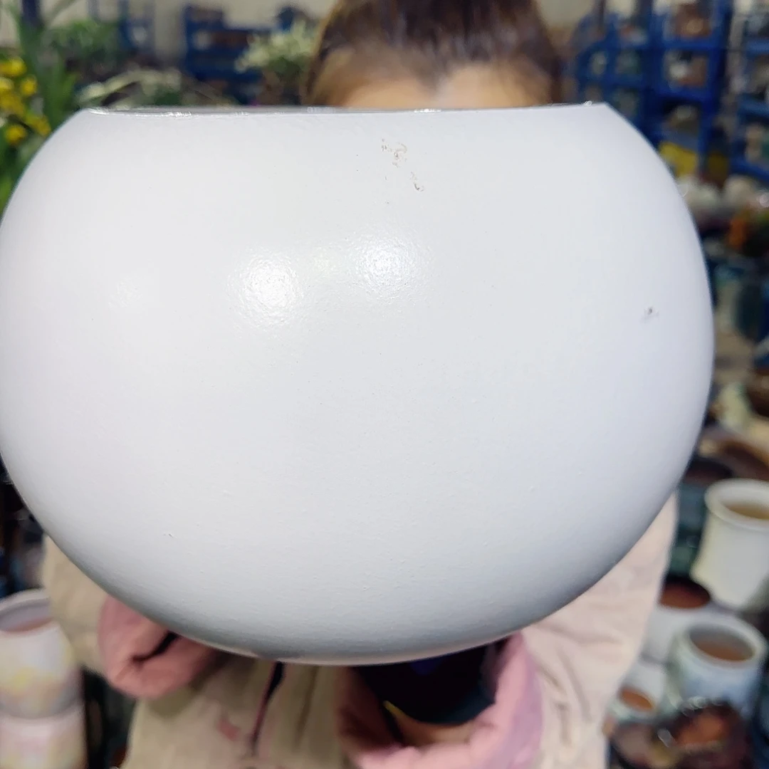 紫砂花盆高20口20