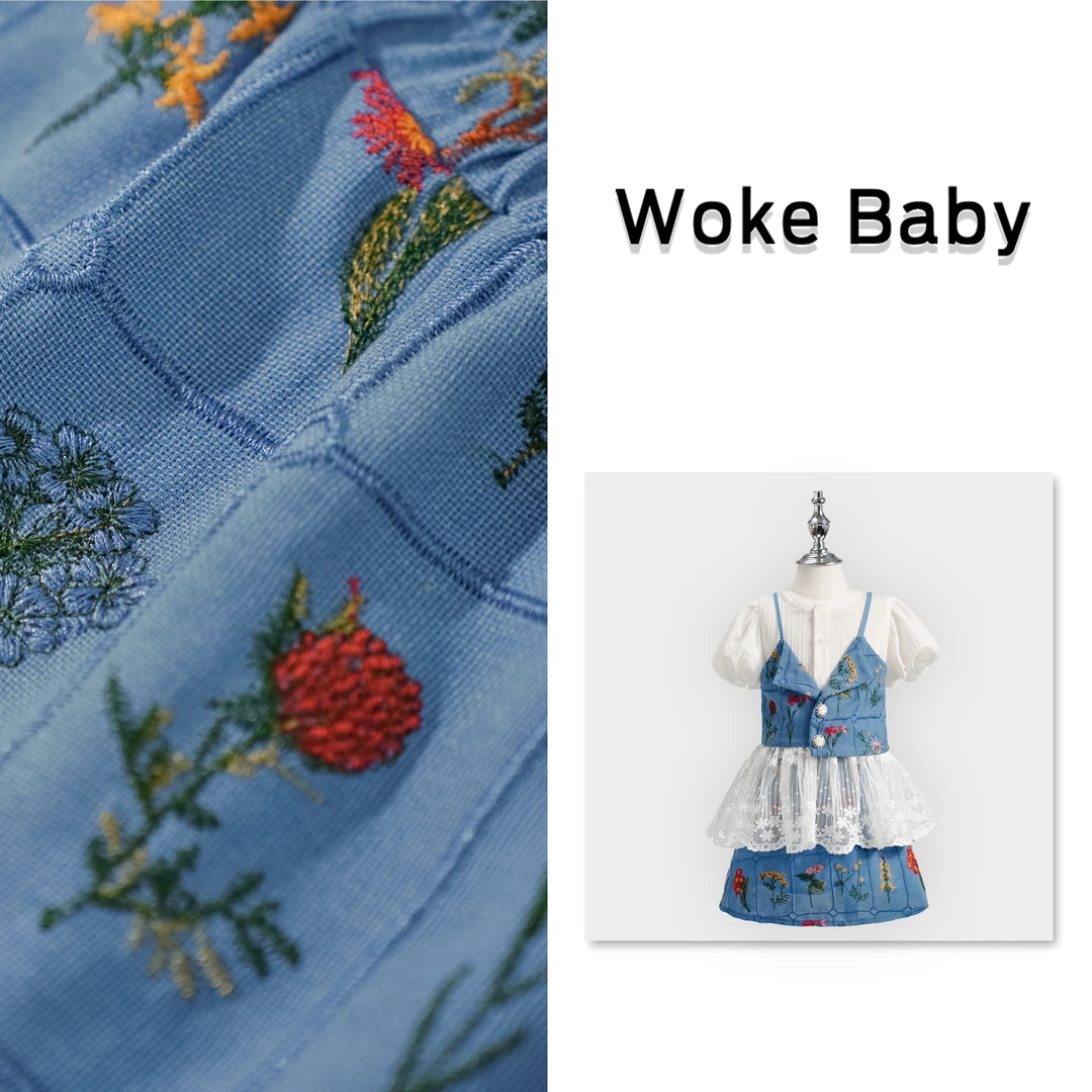 女童夏季汉服2025新款上衣中国风古风短裙M5492