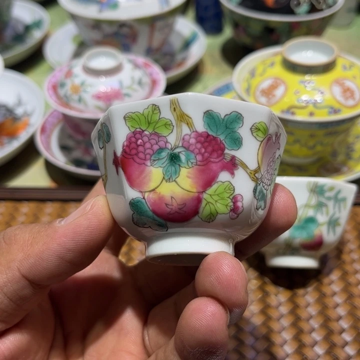 纯手绘精品盖碗杯