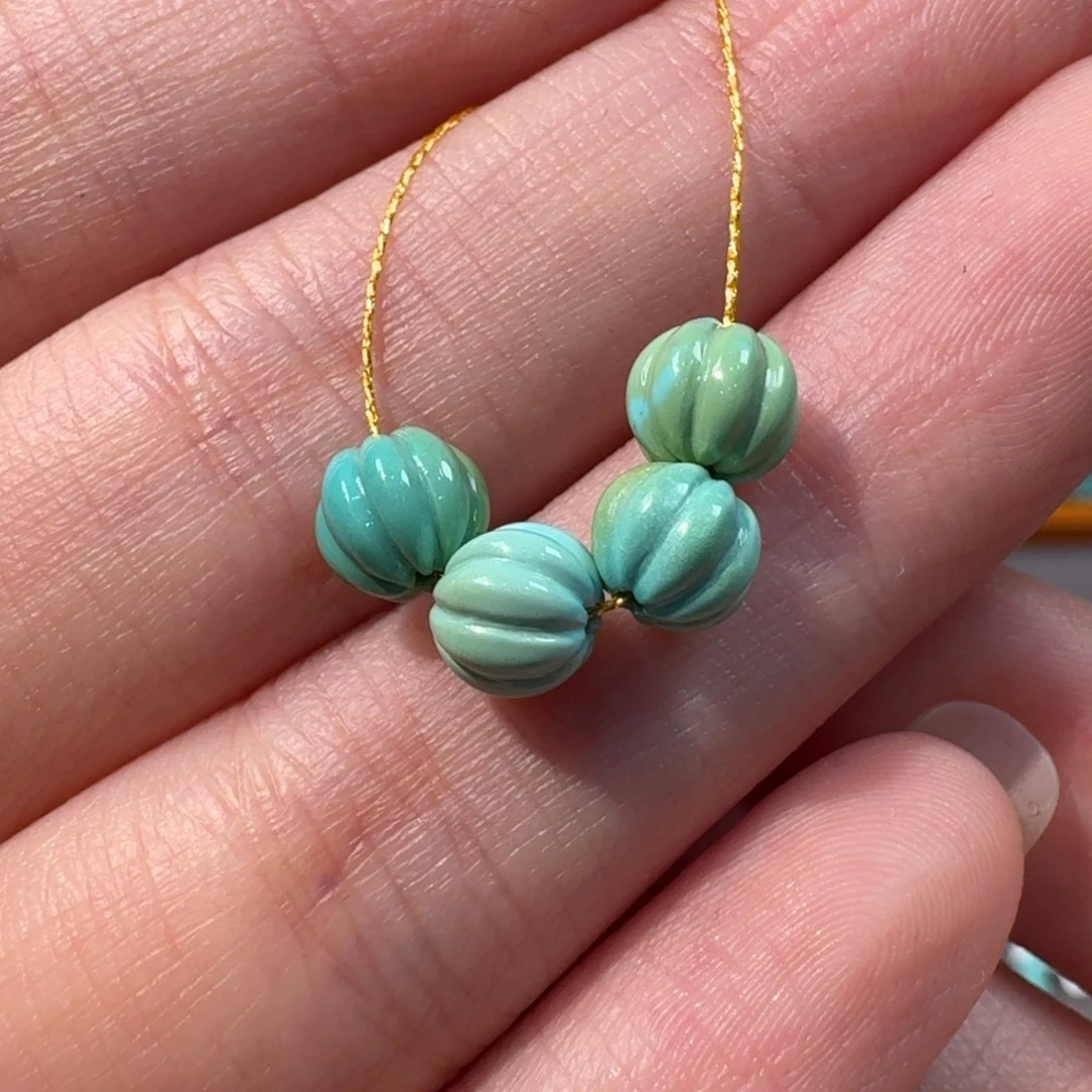 绿松石未镶嵌南瓜珠