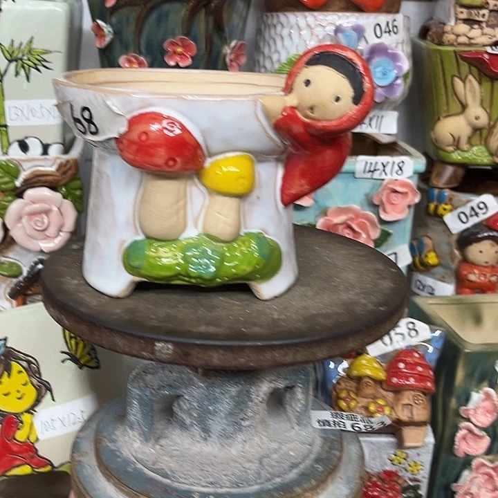 紫砂花盆粗陶材质多肉花盆