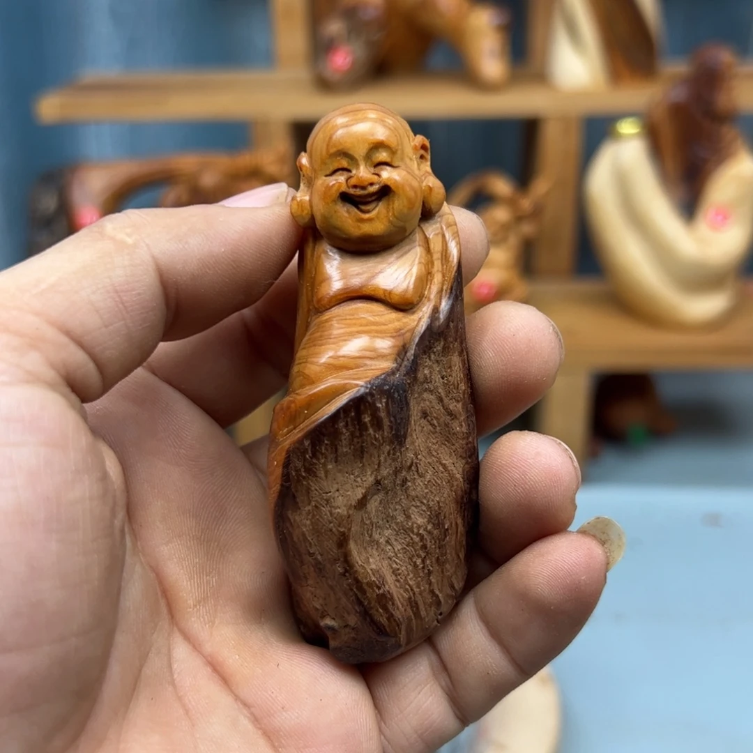 秋***天木崖柏木摆件手把件