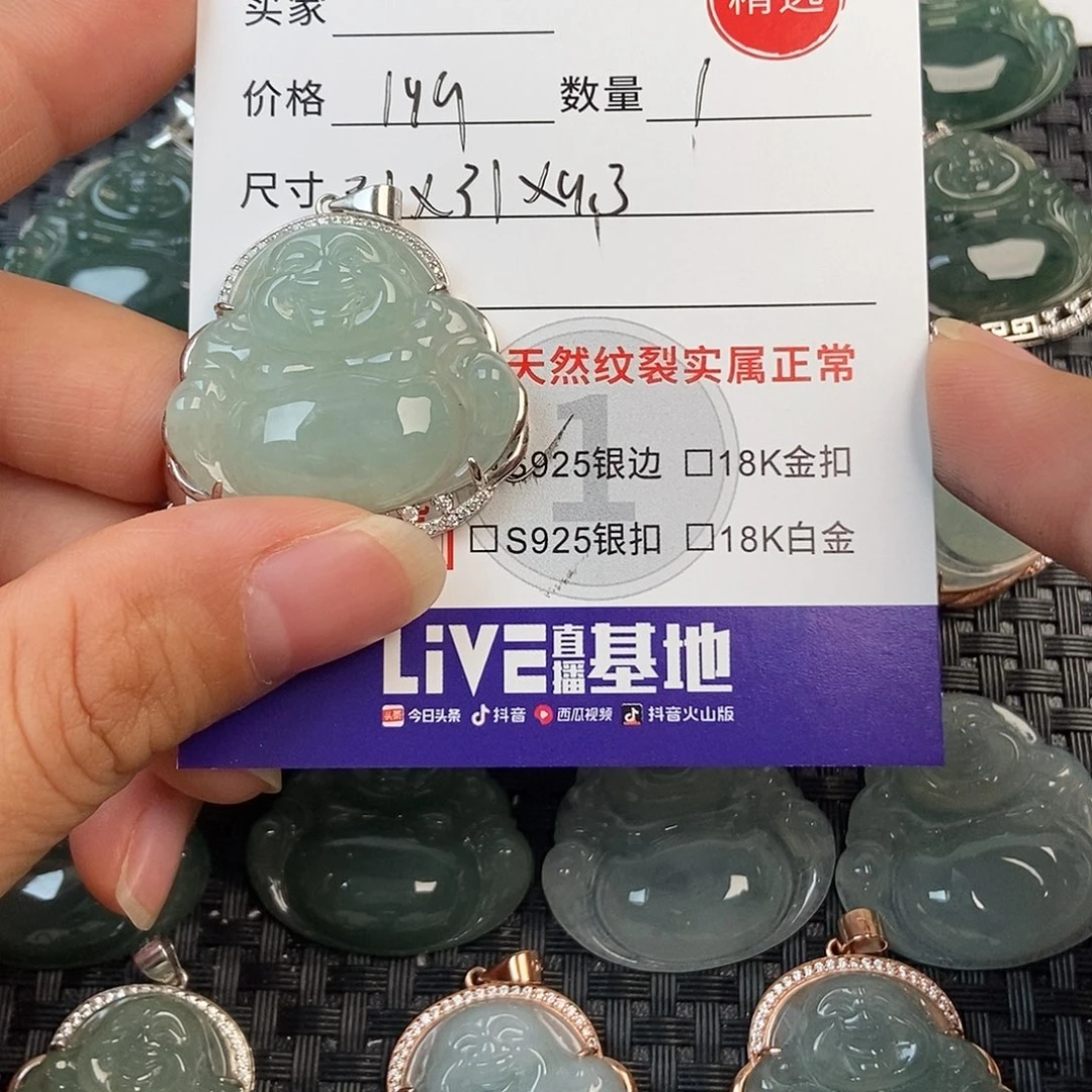 翡翠银S925镶嵌颈饰