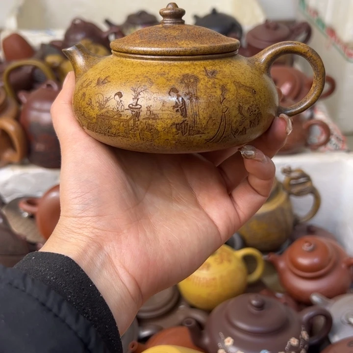 紫砂茶壶嘴跳砂微瑕疵