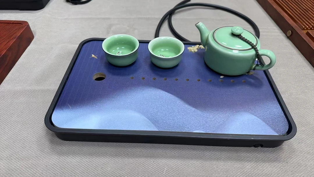 36*24*3.5高山金丝老楠竹蓄排两用茶盘可双面通用