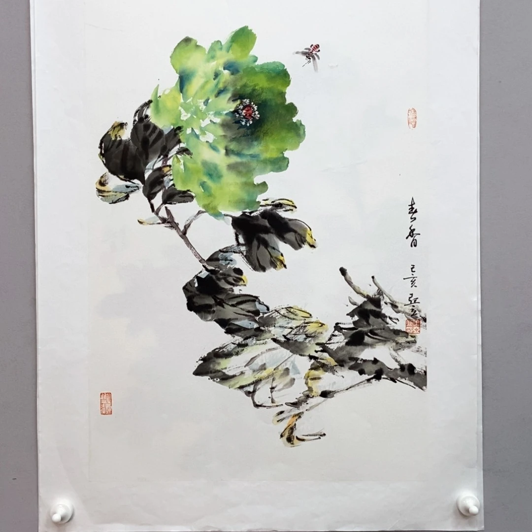 国画王亚立四尺三开真人真品