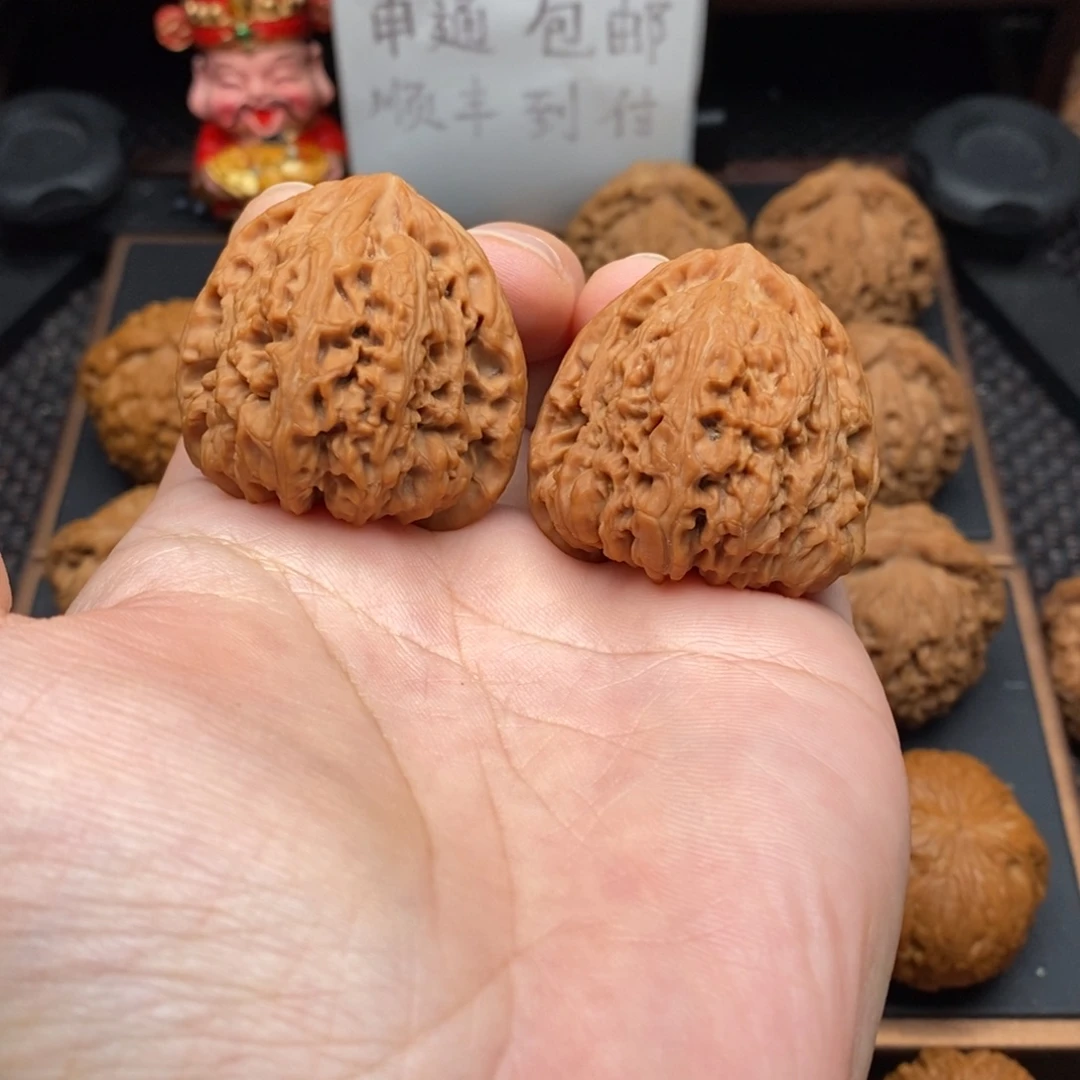 文玩核桃把件全品高炮三角南疆石39.5尺