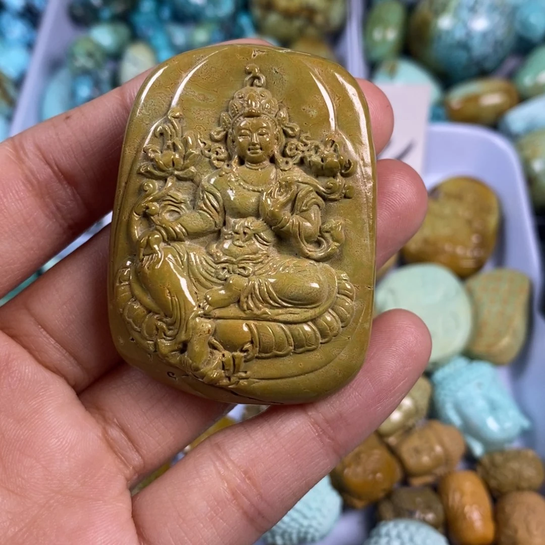流***锦绿松石未镶嵌颈饰
