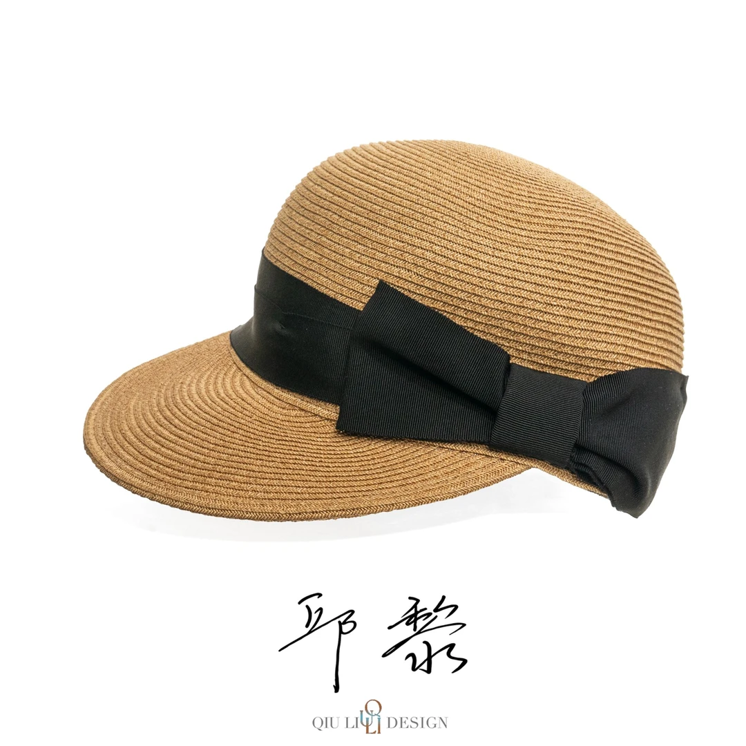 ad10蝴蝶结草帽马术帽子 美美512