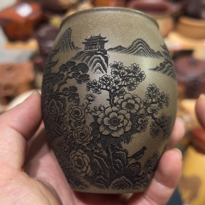 紫砂茶杯宜兴紫砂主人杯