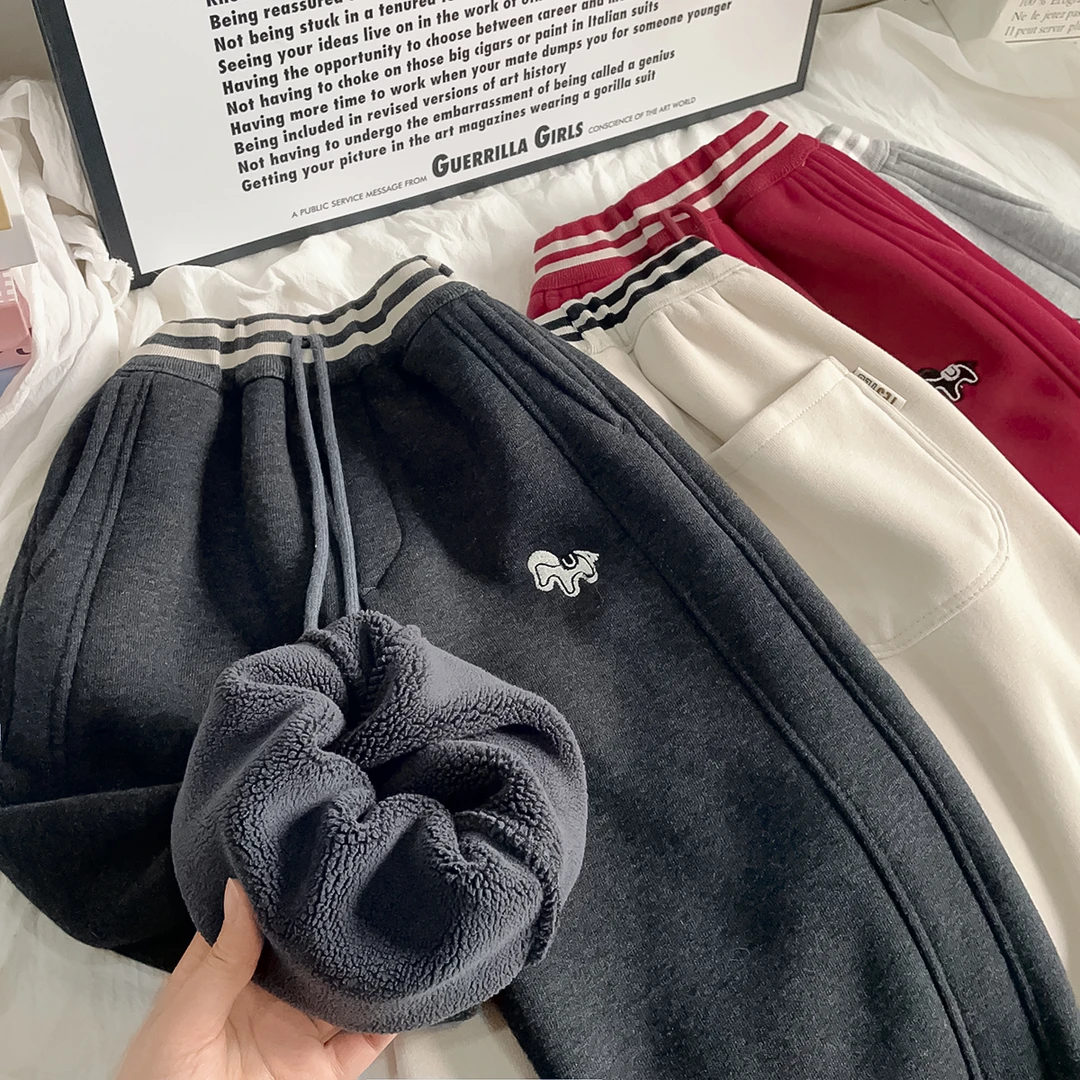 【主播定制高定款】马年有福850G高织高密奥利绒男女童弯刀休闲裤