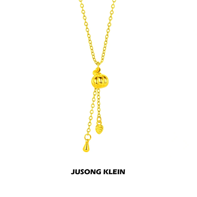 Jusong klein 钛钢项链 新中式流苏南瓜项链女轻奢个性气质锁骨链