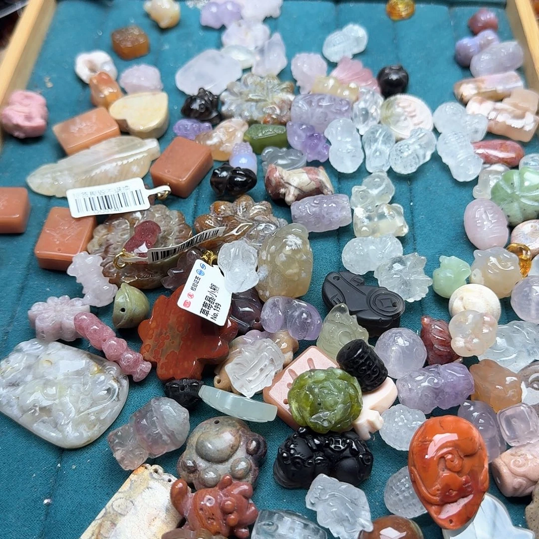 玛瑙/玉髓未镶嵌珠宝半成品福利2颗吊坠